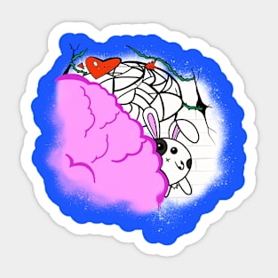 Cotton Candy Bunny World Sticker